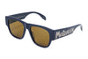 Alexander McQueen Men's Sunglasses Rectangular Blue AM0328S-004 54