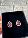 Ruby teardrop earrings