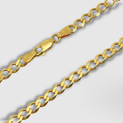 9 K yellow gold curb chain