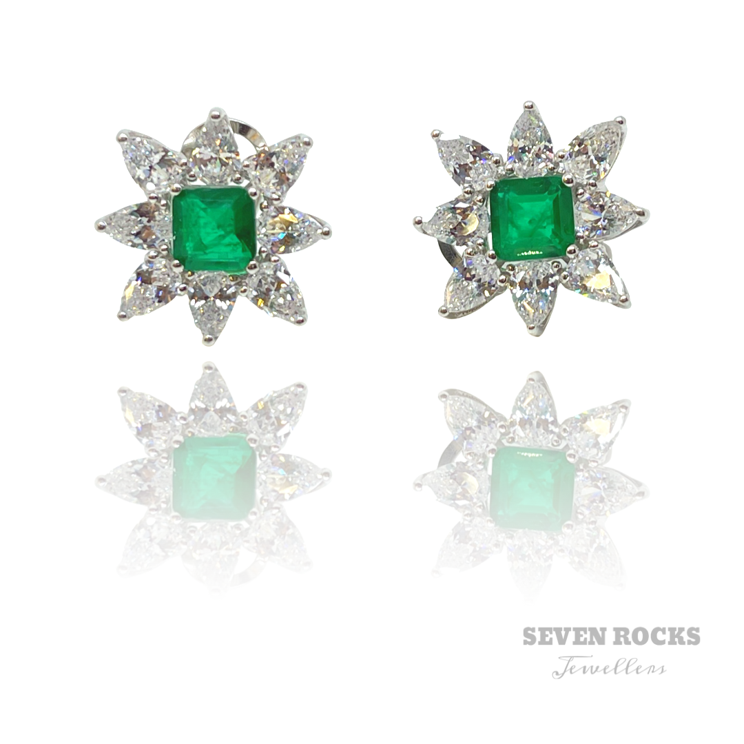 Cocktail Emerald Earrings