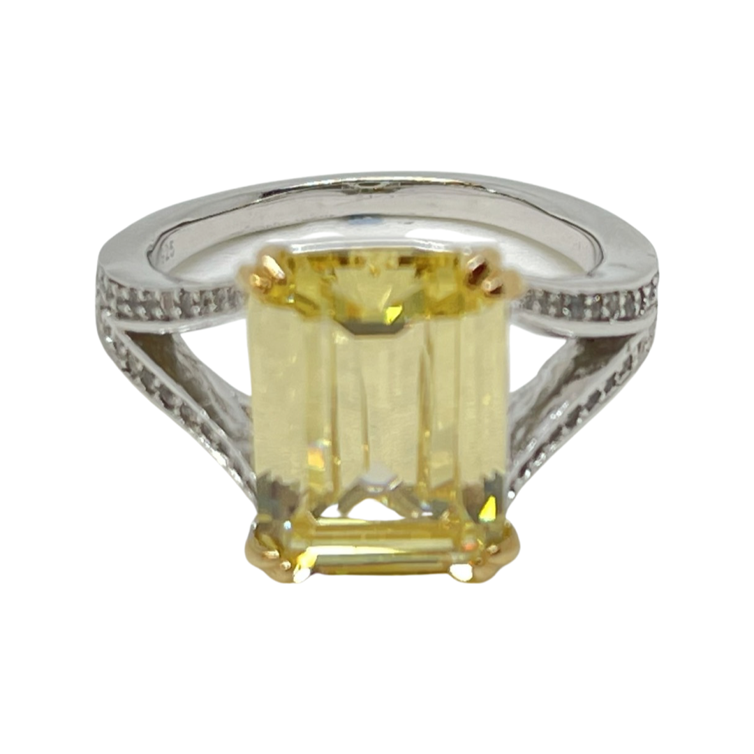 Emerald Cut Stone Ring