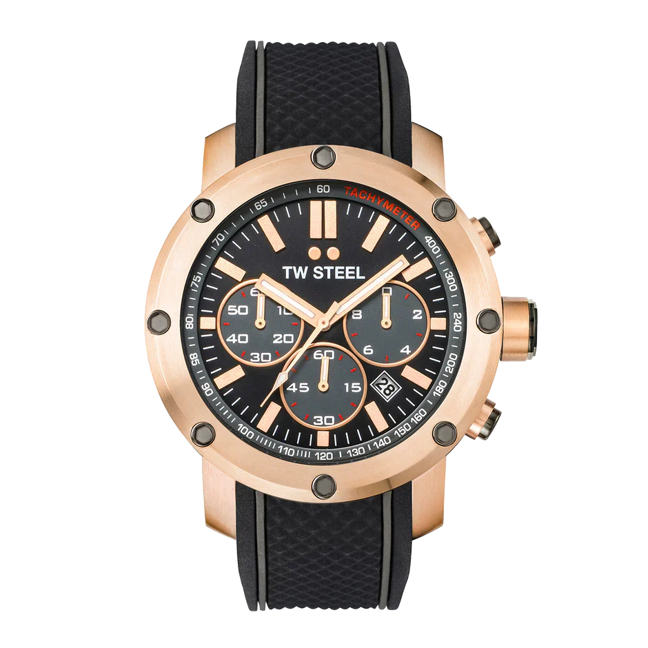 TW Steel Watch Grandeur Tech Chronograph Rose Gold TS5