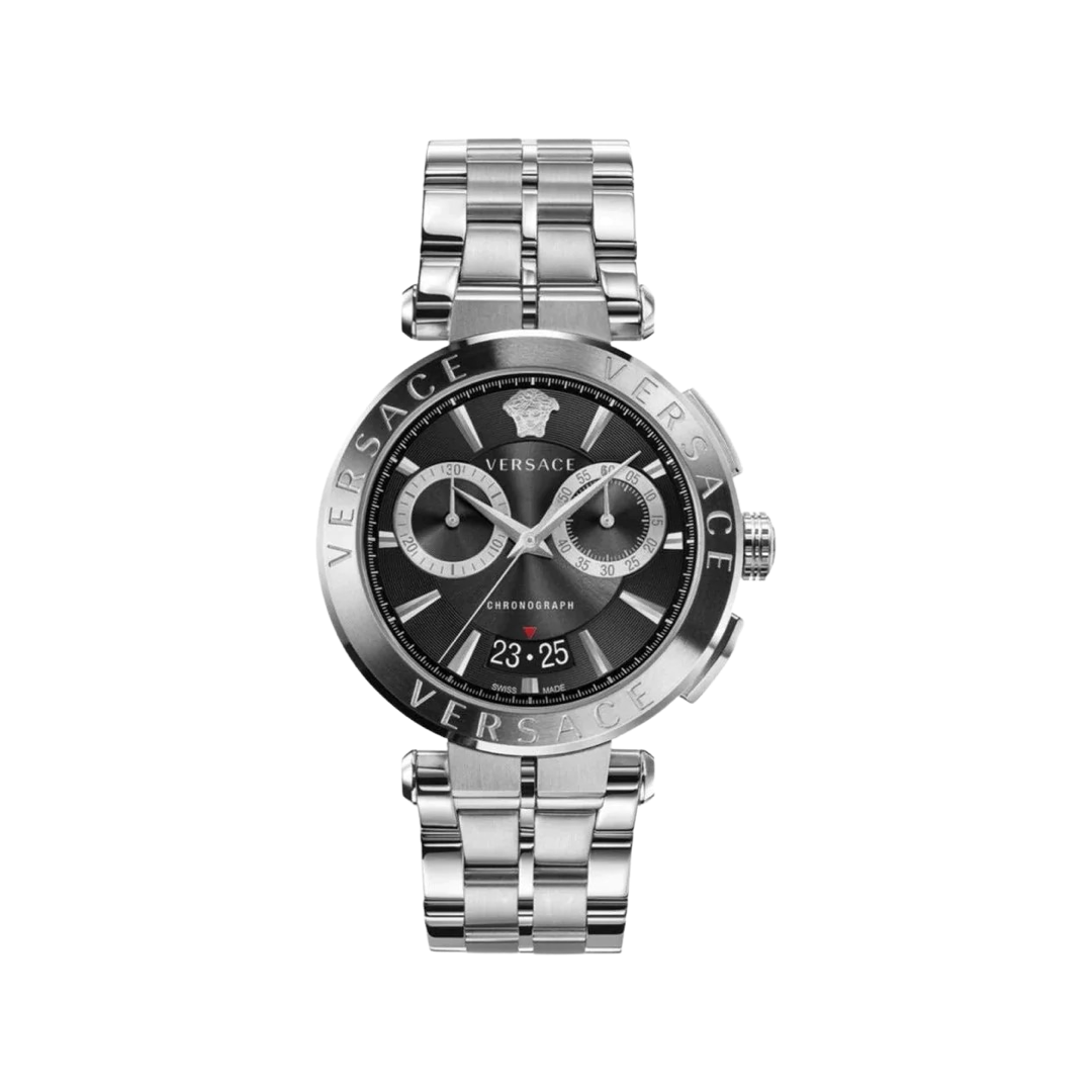 Versace Men's Chronograph Watch Aion Black VBR080017