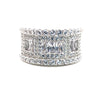 White Gold Iced Glacier 2 Ring