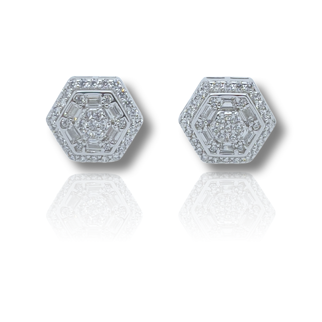 Hexagon Ice Studs ECZ5505