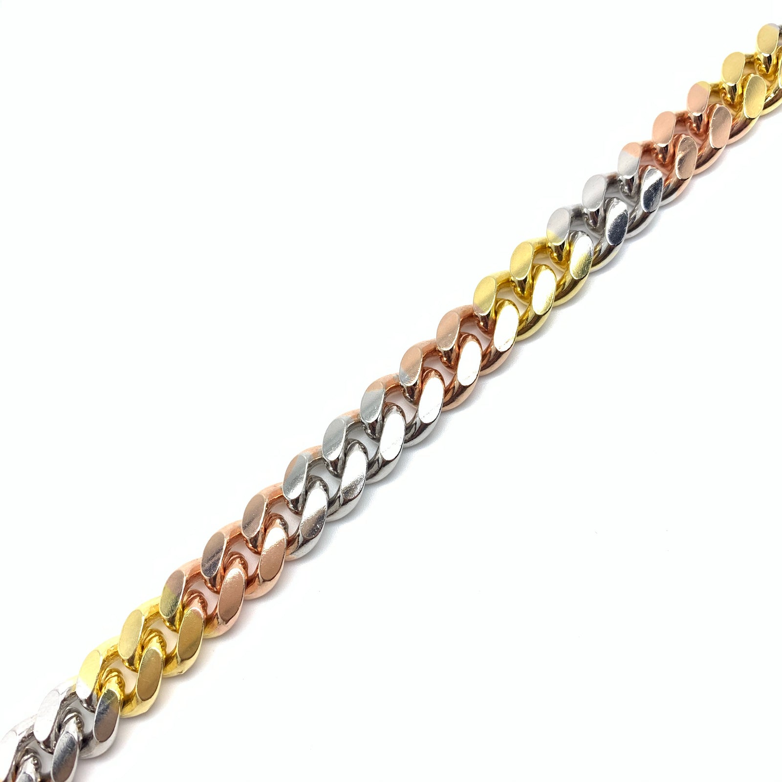 Three Tone Cuban Chain10mm