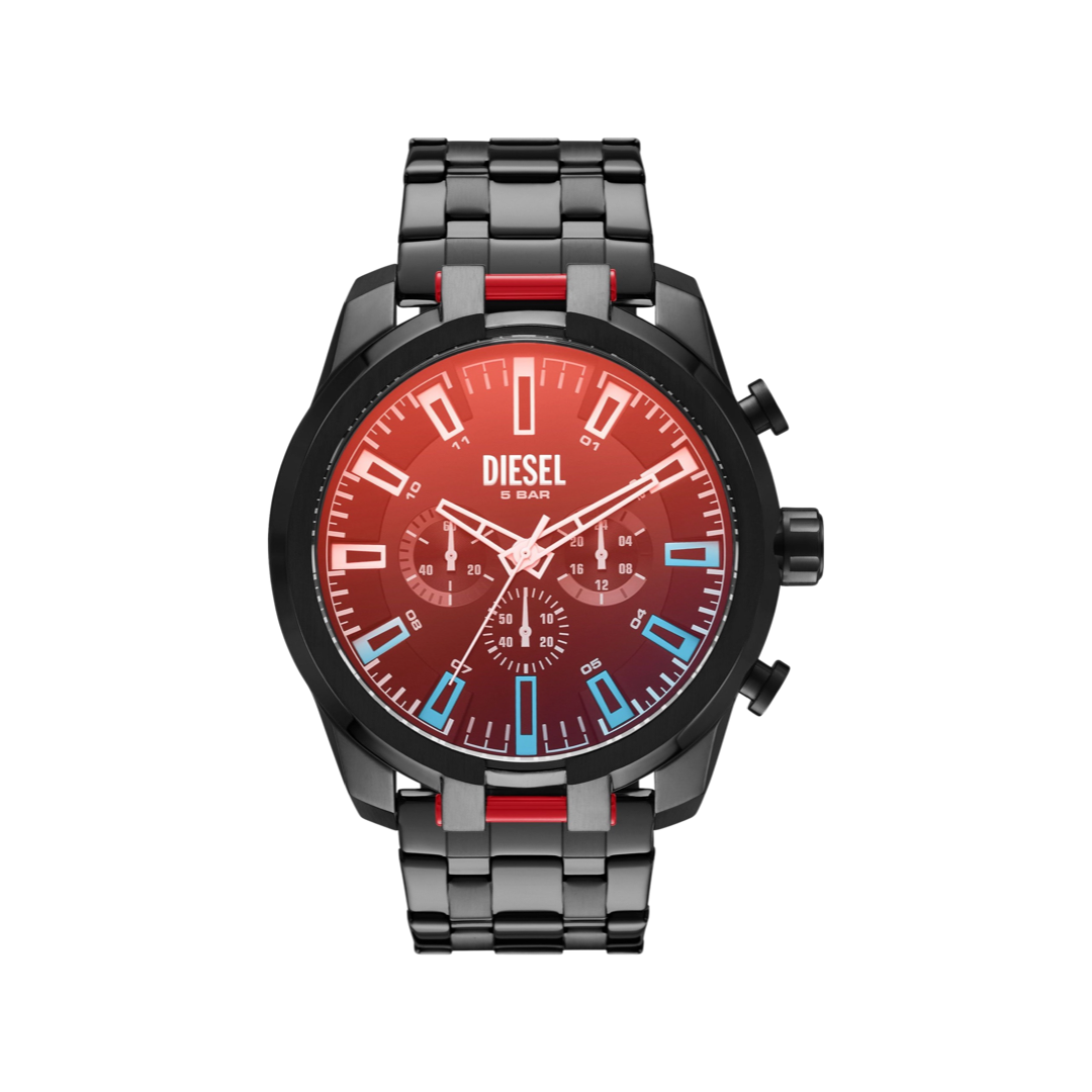 Diesel chief black and 2025 red ip mens watch