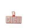 Iced Word Rich Silver Pendant