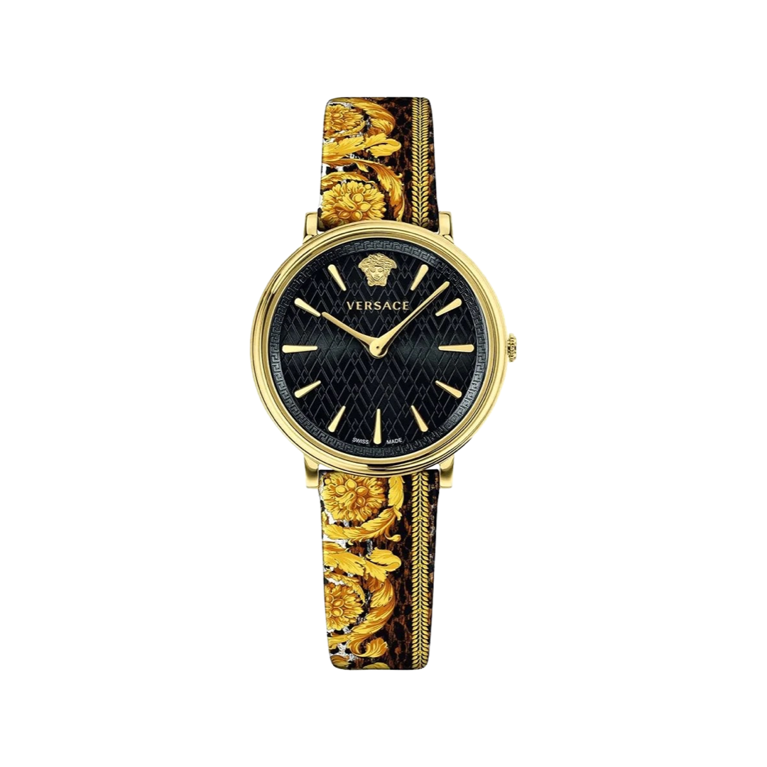 Versace Watch V-Circle 38mm Black Gold VBP130017