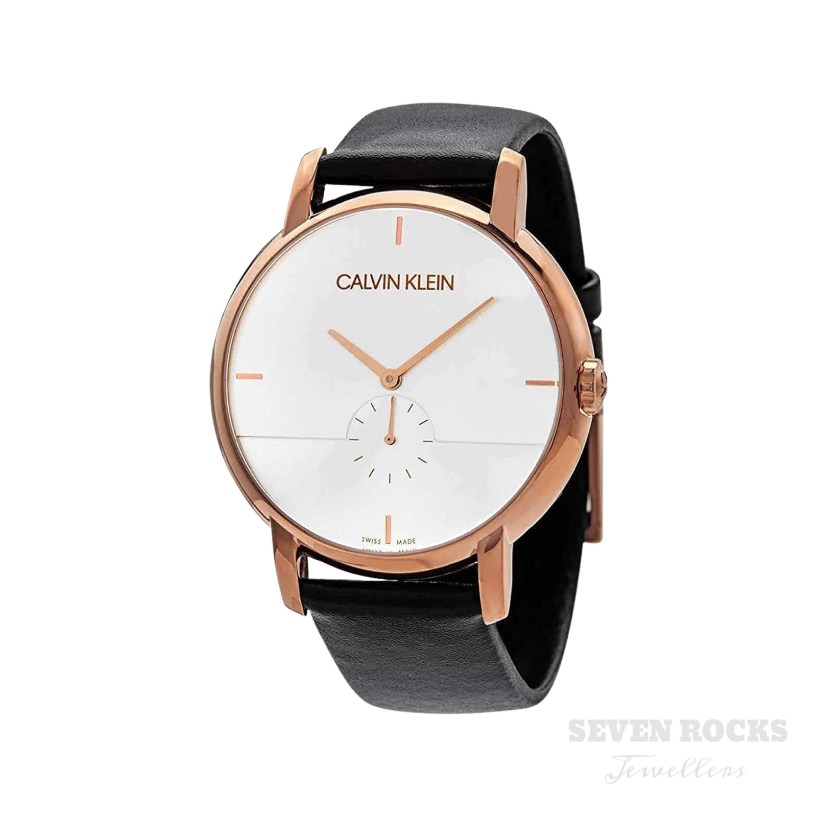 Calvin Klein Established Silver Dial Rose Gold K9H2X6C6