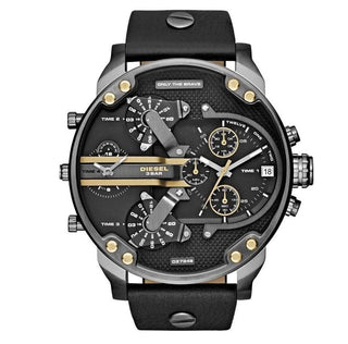 Diesel Men's Chronograph Watch Mr Daddy 2.0 Black Gold DZ7348
