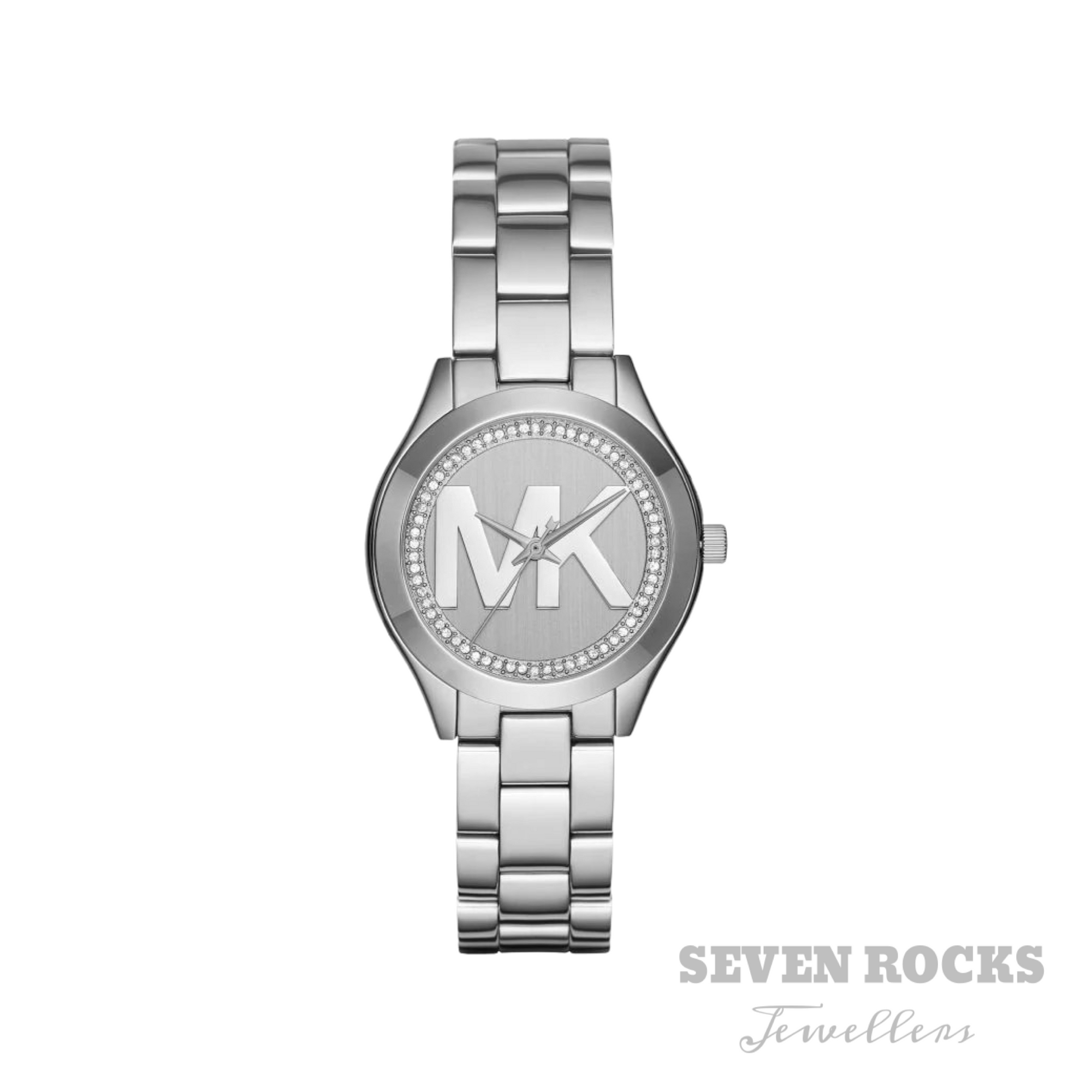 Michael Kors Ladies Watch Mini Slim Runway Silver MK3548