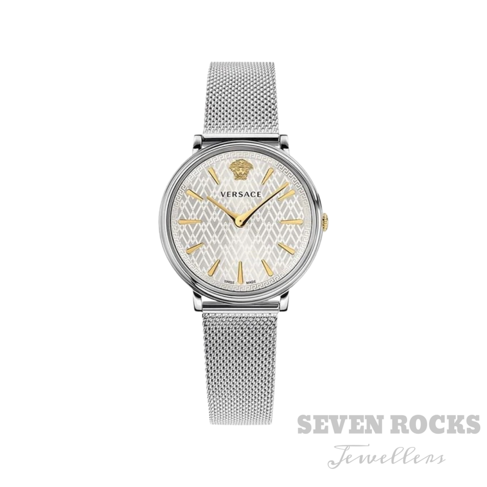 Versace Ladies Watch V-Circle Silver