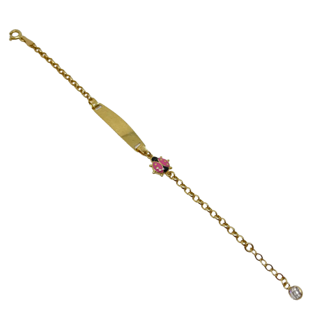 Baby ID  bracelet 14k yellow gold