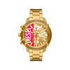 Diesel Mens Griffed Gold Plated Chronograph Watch DZ4595