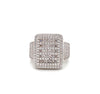 White Gold Iced Big Mike Ring