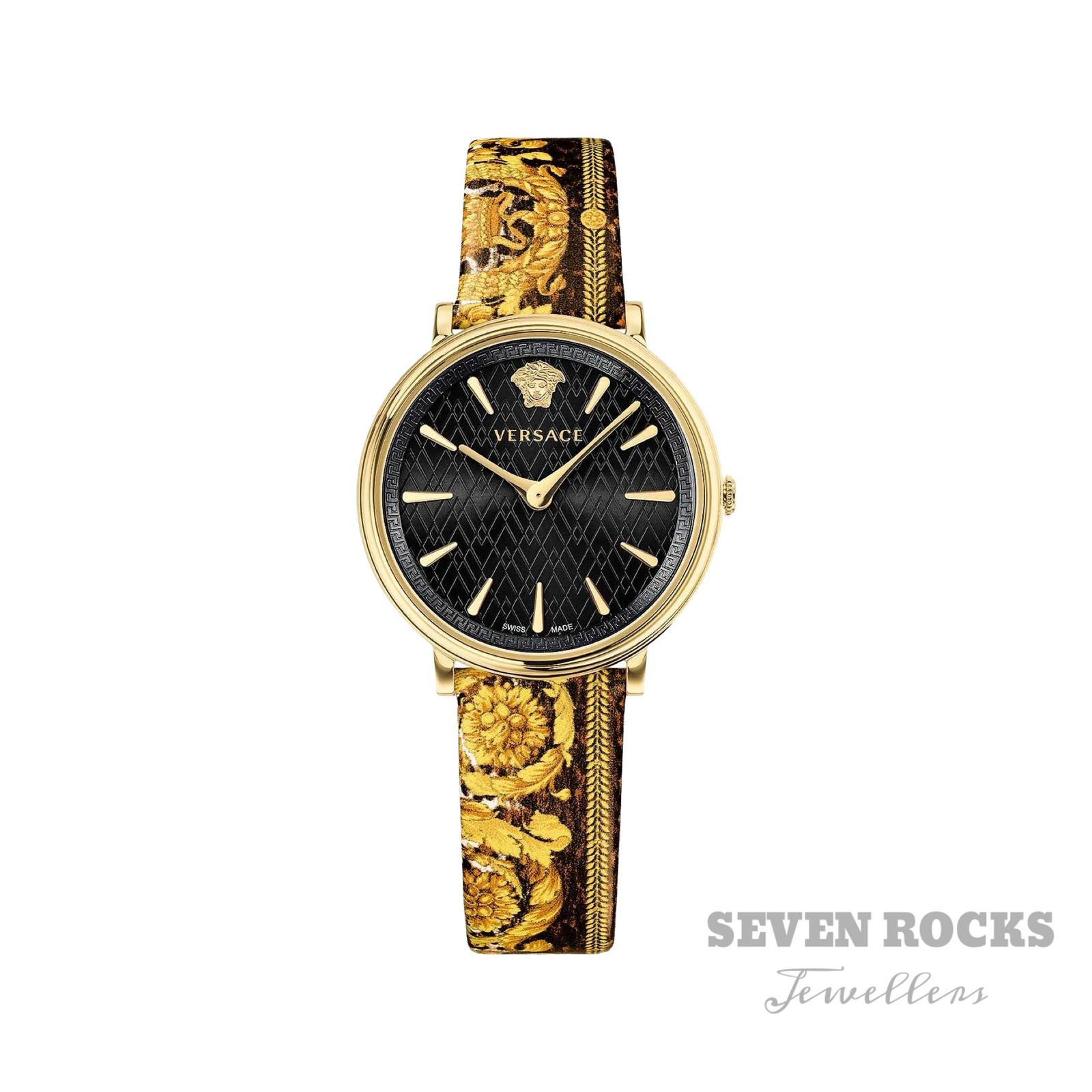 Versace Ladies Watch V-Circle Black Gold
