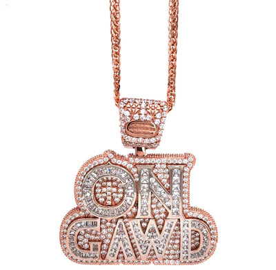 Iced On GAWD  Silver Pendant