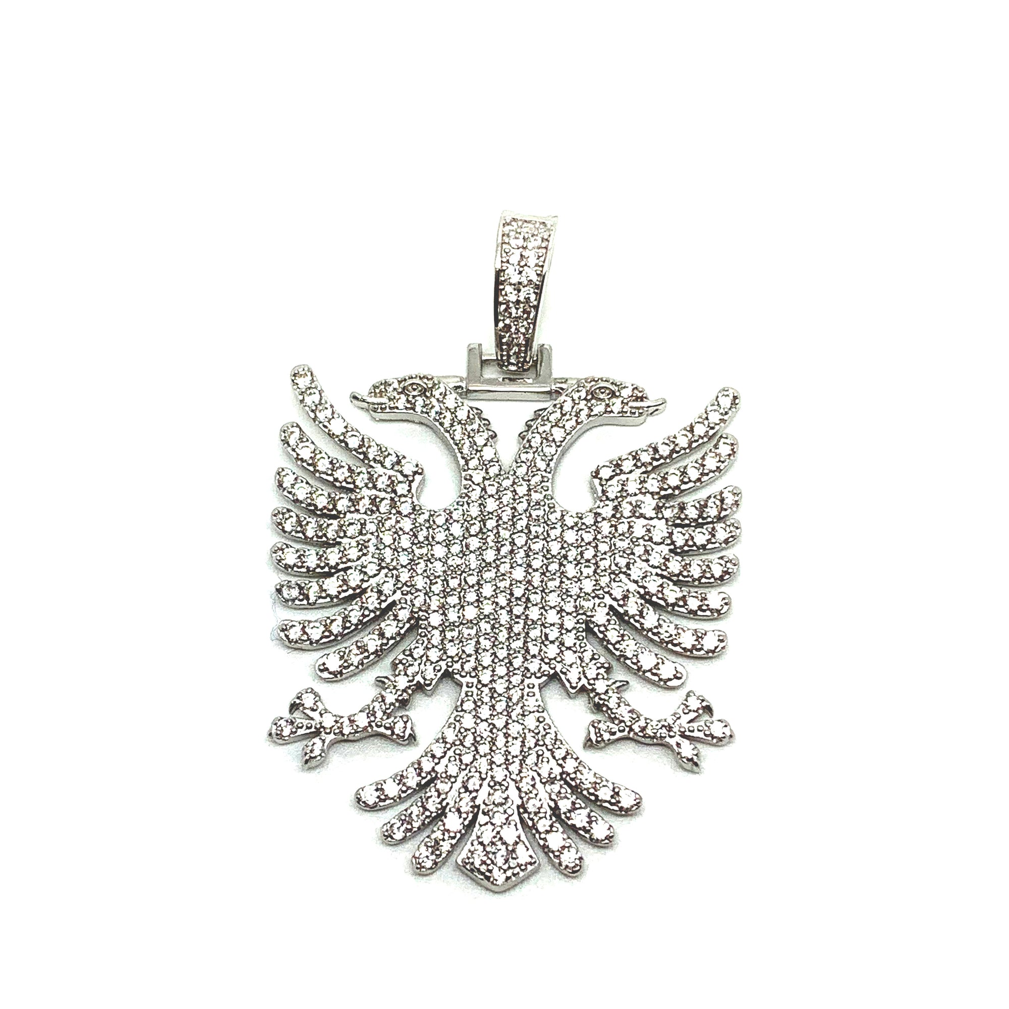 Albanian Silver  Eagle Pendant 
