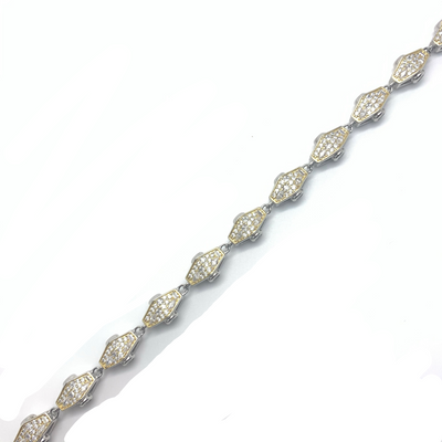 Ice Jewlz Ard Adz Chain Yellow / White Reversible (Long 30”inches )