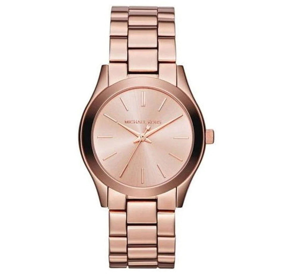 Michael Kors Ladies Watch Mini Slim Runway Rose Gold MK3205