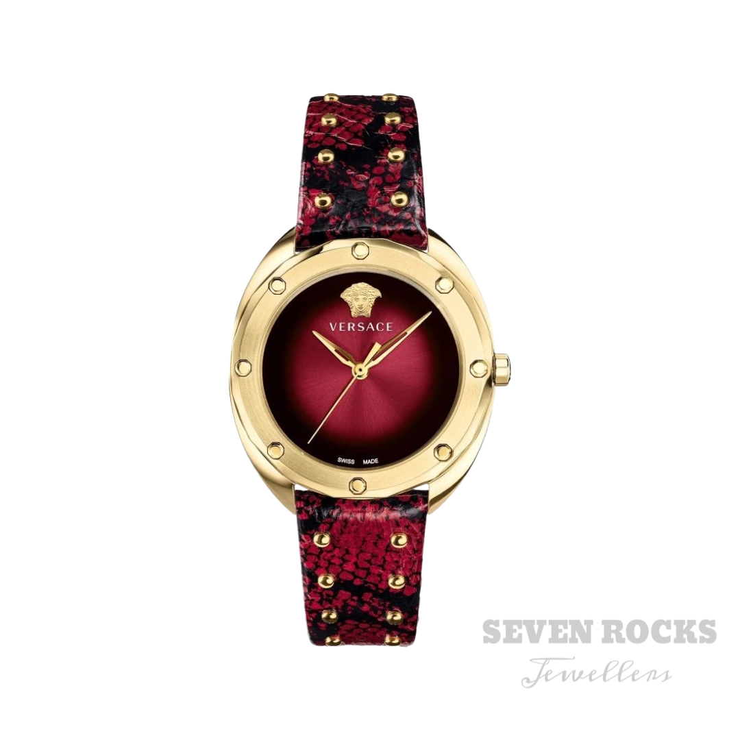 Versace Ladies Watch Shadov Dark Red