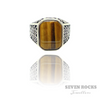 Tiger Eye Men’s Silver Ring