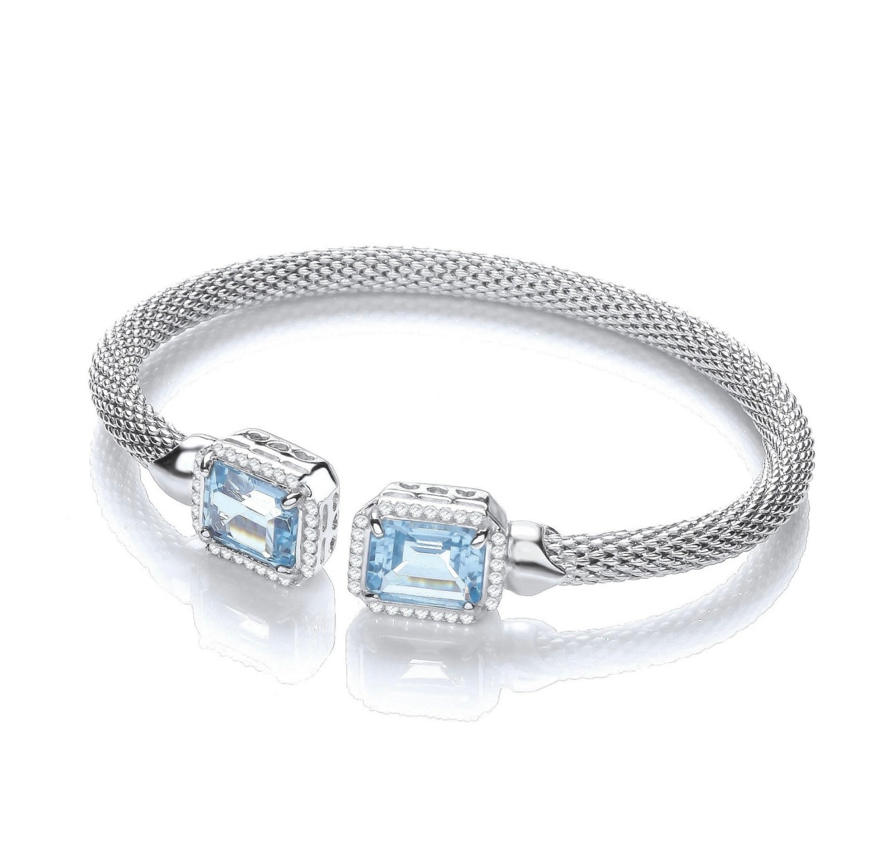 Torque Bangle with BlueTopaz JZBN005