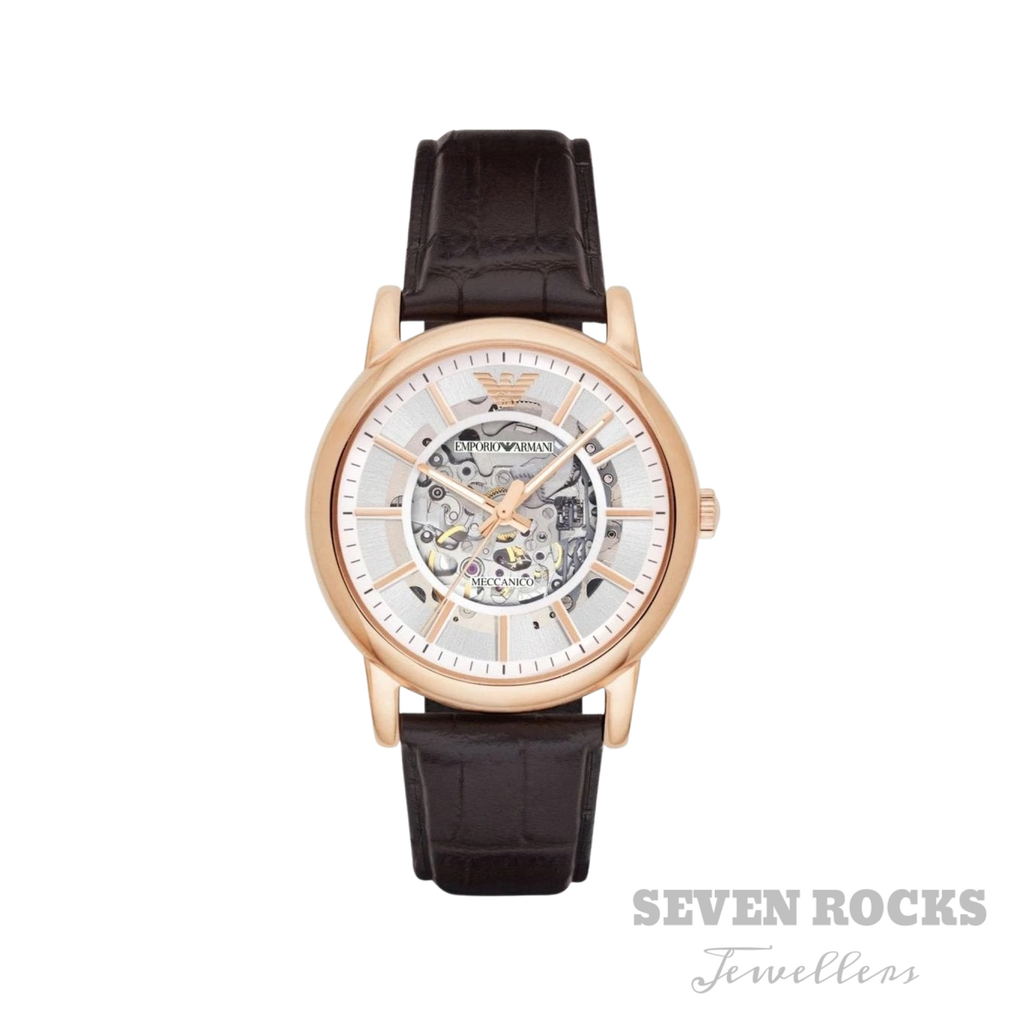 Emporio Armani Men s Automatic Watch Meccanico Rose Gold PVD AR1983 Seven Rocks