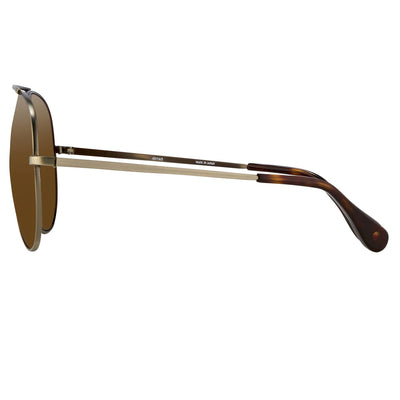 Ann Demeulemeester Sunglasses Brushed Silver and Brown AD14C3SUN