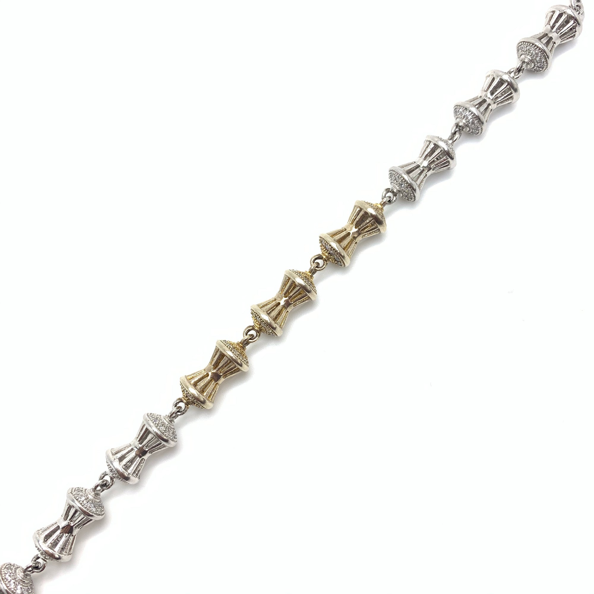 Ice Jewlz Iced Time Sand Two Tone Chain (Long 35”inches)