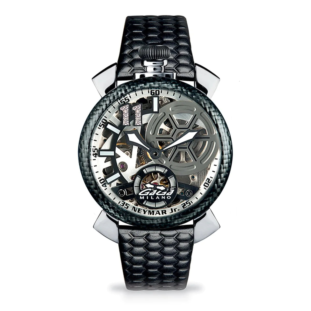Gaga Milano Neymar Jr. Skeleton Diamonds Steel Limited Edition