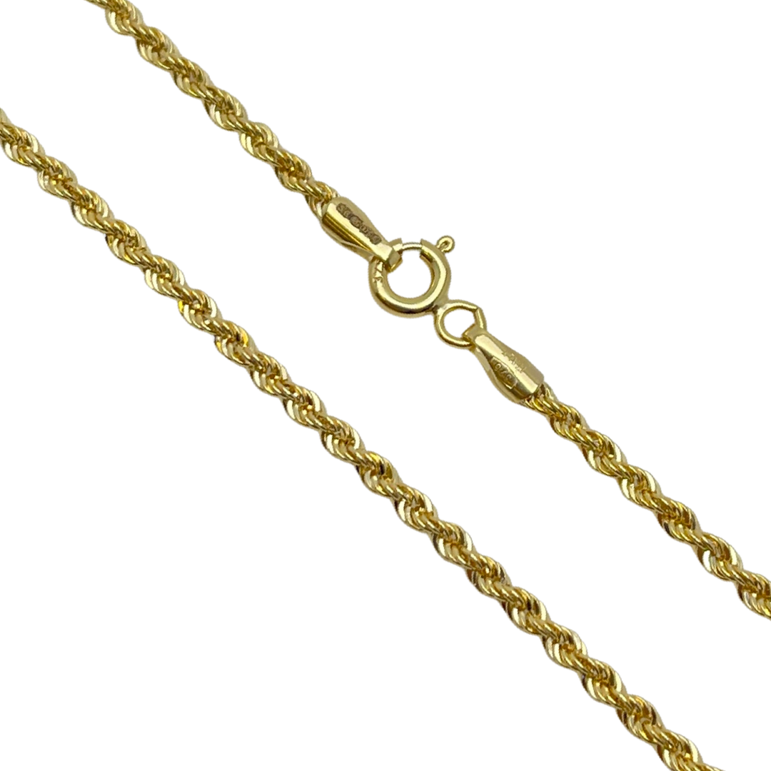 9 K Rope Chain 18 “ inches 2mm