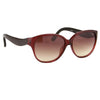 Oscar De La Renta Sunglasses Oval Red and Brown ODLR30C5SUN