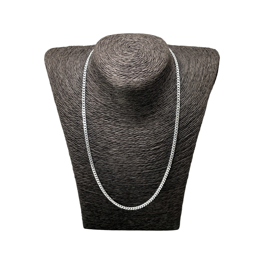 Silver Curb Chain 3 mm