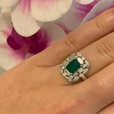 Fancy Touch of Emerald Ring