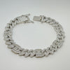 Dripping Iced Out Men’s Silver Bracelet