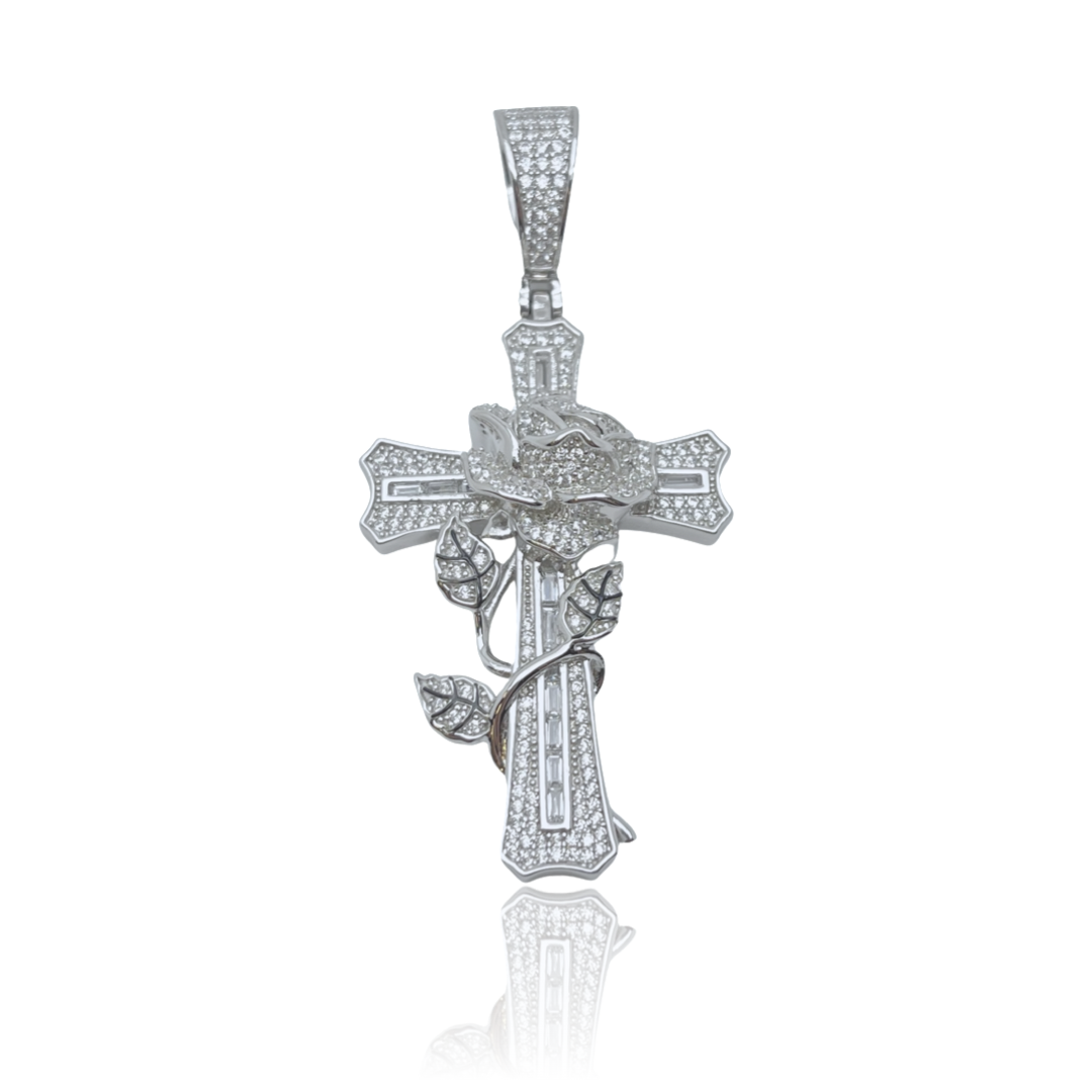 Rose Silver Cross
