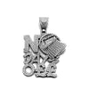 Iced No Days Off Silver Pendant