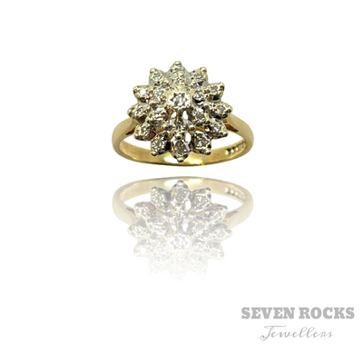 Seven diamond sales cluster ring