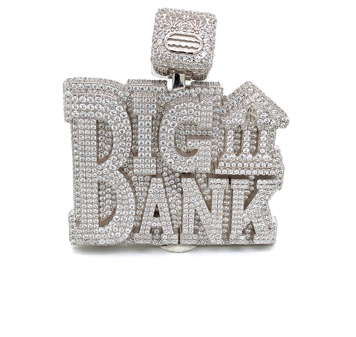 Iced Big Bank Silver Pendant (Large)