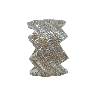 Cuban Iced Baguette Eternity  Ring