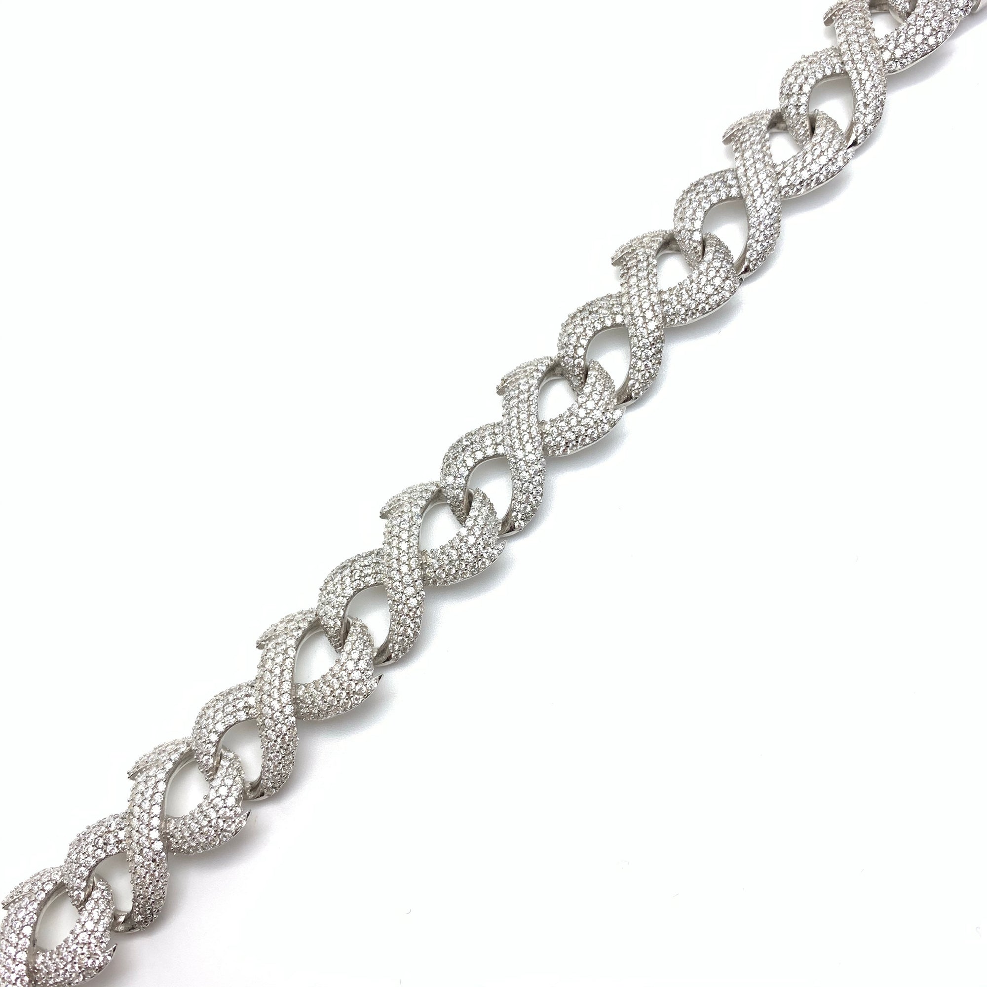 White Gold Iced Thorn Chain