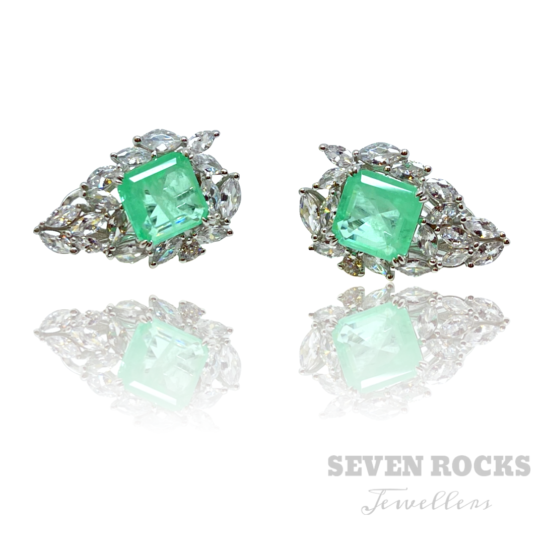 Cocktail Silver Earrings