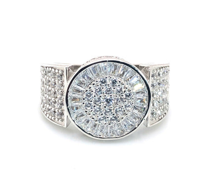 White Gold Iced Timeless Ring