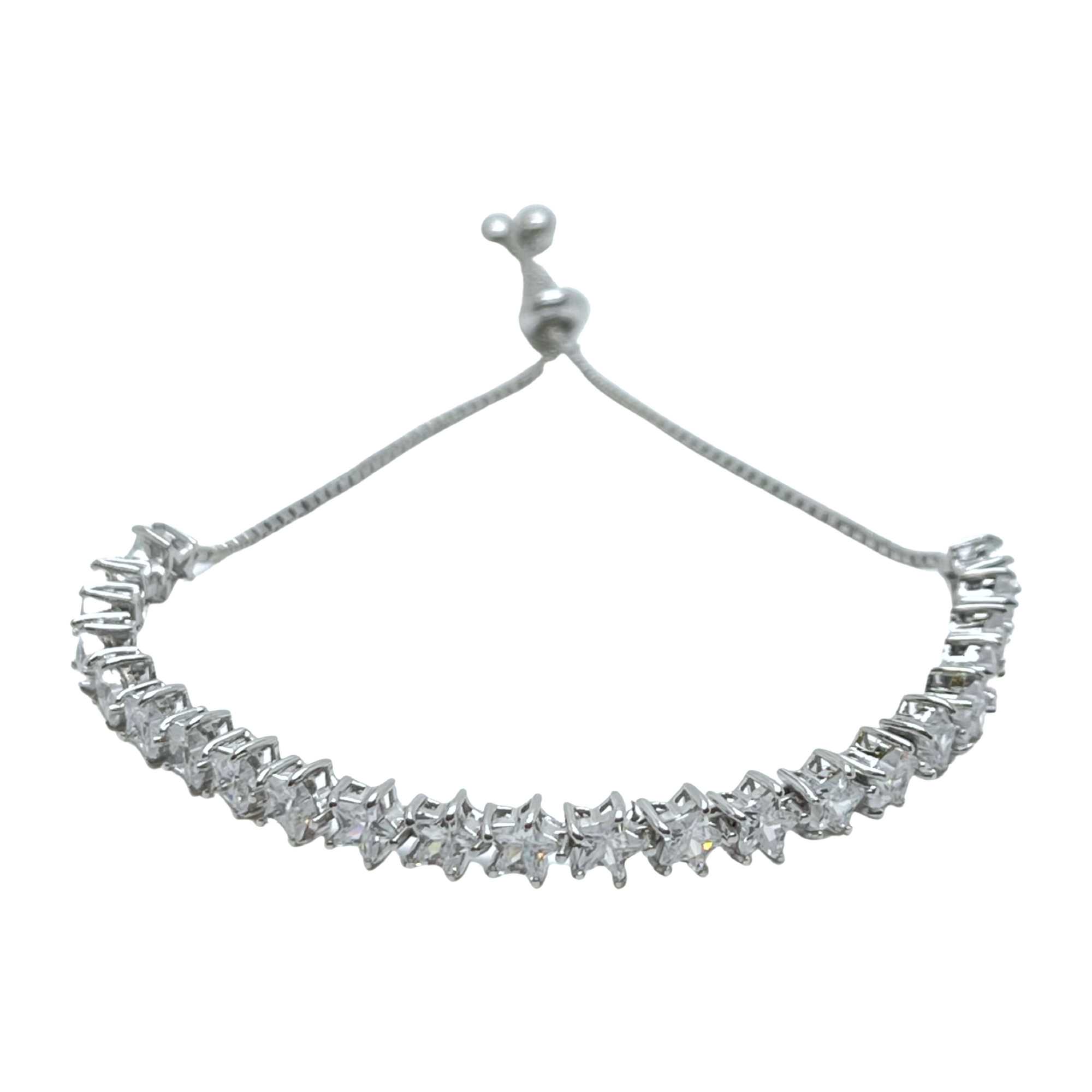 Star Ladies Silver Bracelet Adjustable