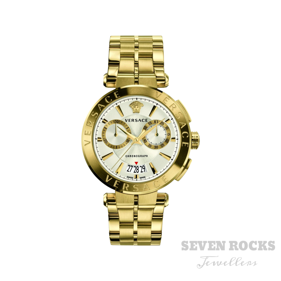 Versace Men's Chronograph Watch Aion Gold