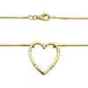 18 K Yellow Diamond Heart Necklace