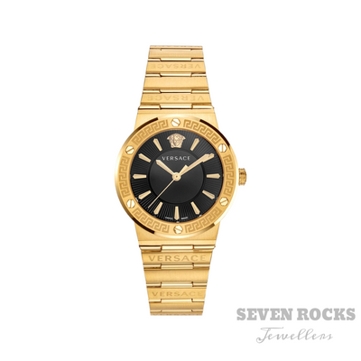 Versace Ladies Watch Greca Logo Gold Black VEVH00820