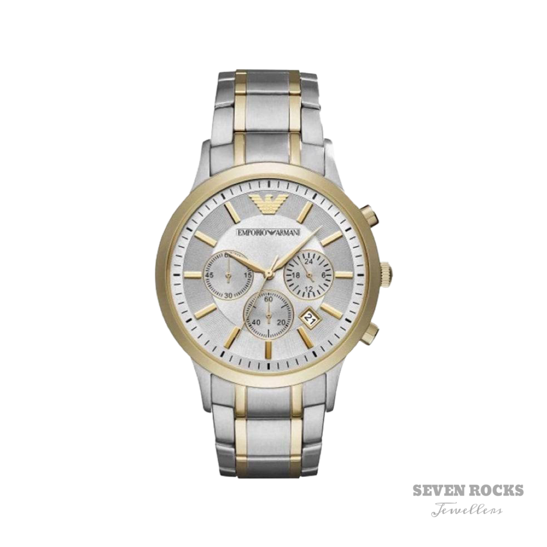 Emporio Armani Men's Chronograph Watch Renato Gold AR11076